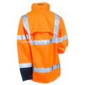 Men's Waterproof High-Visibility Orange Work Jacket